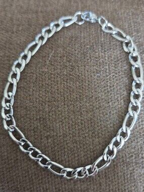 Unisex Stainless Steel Silver Bracelet 8.5" Durable Everyday Jewelry
